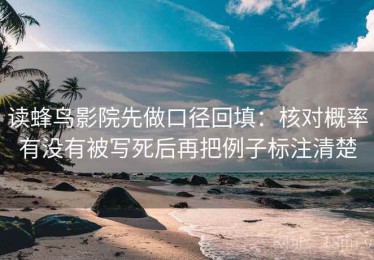 读蜂鸟影院先做口径回填：核对概率有没有被写死后再把例子标注清楚
