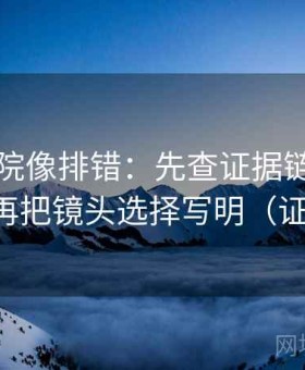 欧乐影院像排错：先查证据链有没有断点，再把镜头选择写明（证据三连）