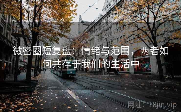 微密圈短复盘：情绪与范围，两者如何共存于我们的生活中