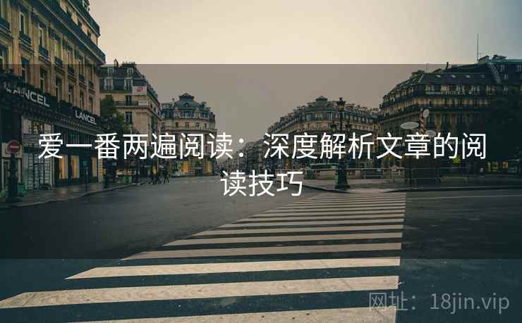 爱一番两遍阅读:深度解析文章的阅读技巧 爱一番两遍阅读:深度解析文章的阅读技巧