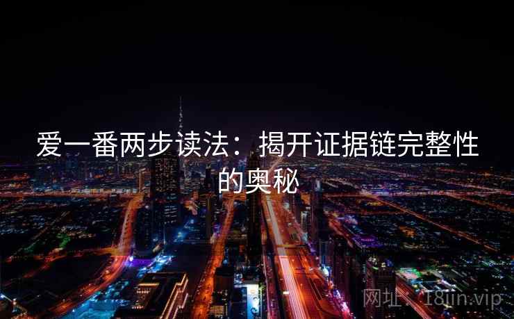 爱一番两步读法:揭开证据链完整性的奥秘 爱一番两步读法:揭开证据链完整性的奥秘